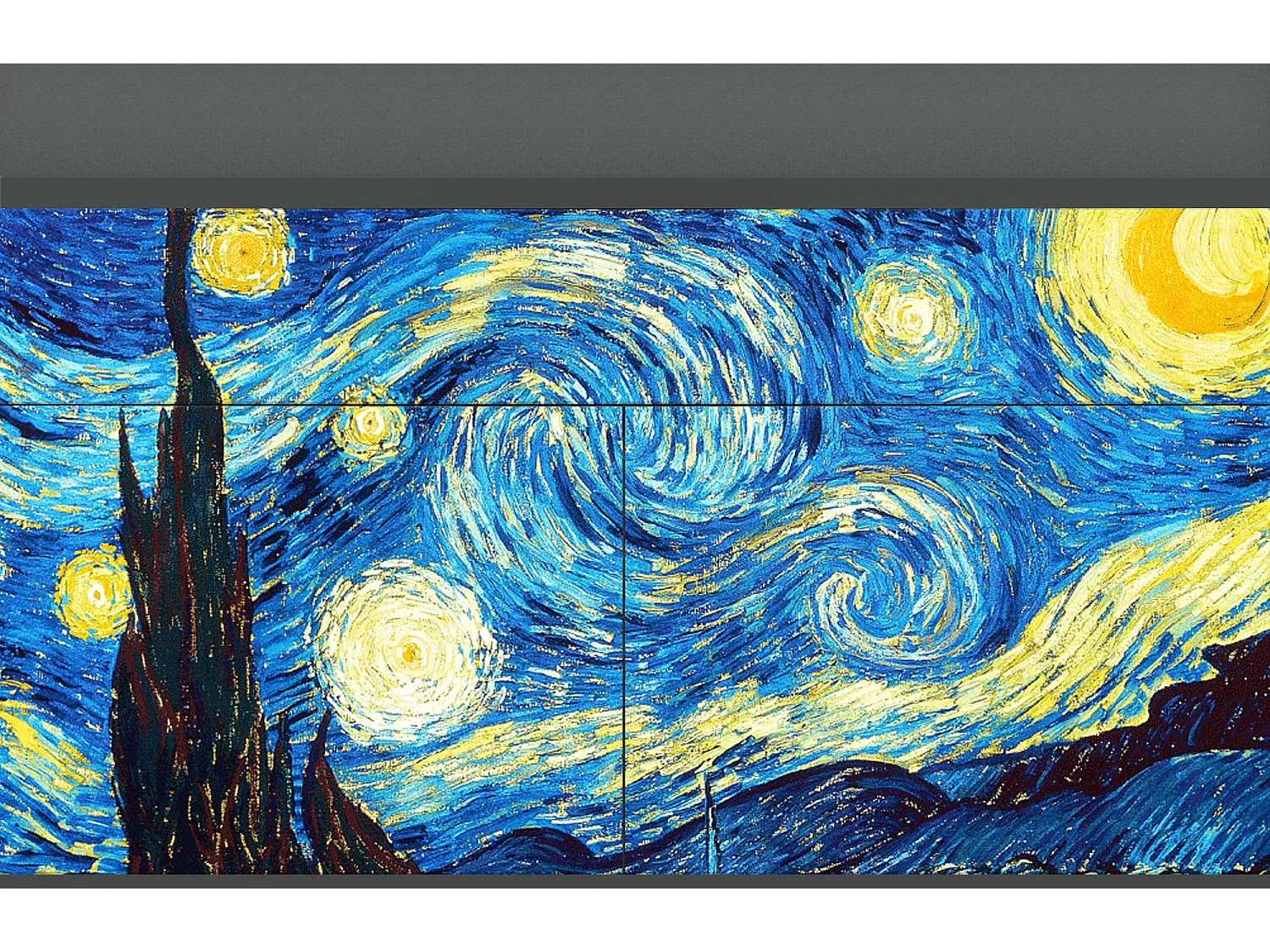 Kredens - 115x85x48 cm - BS4 - The Starry Night  , Antracyt