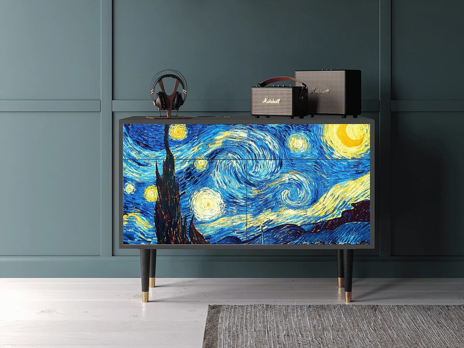 Buffet - 115x85x48 cm - BS4 - The Starry Night  , Anthracite