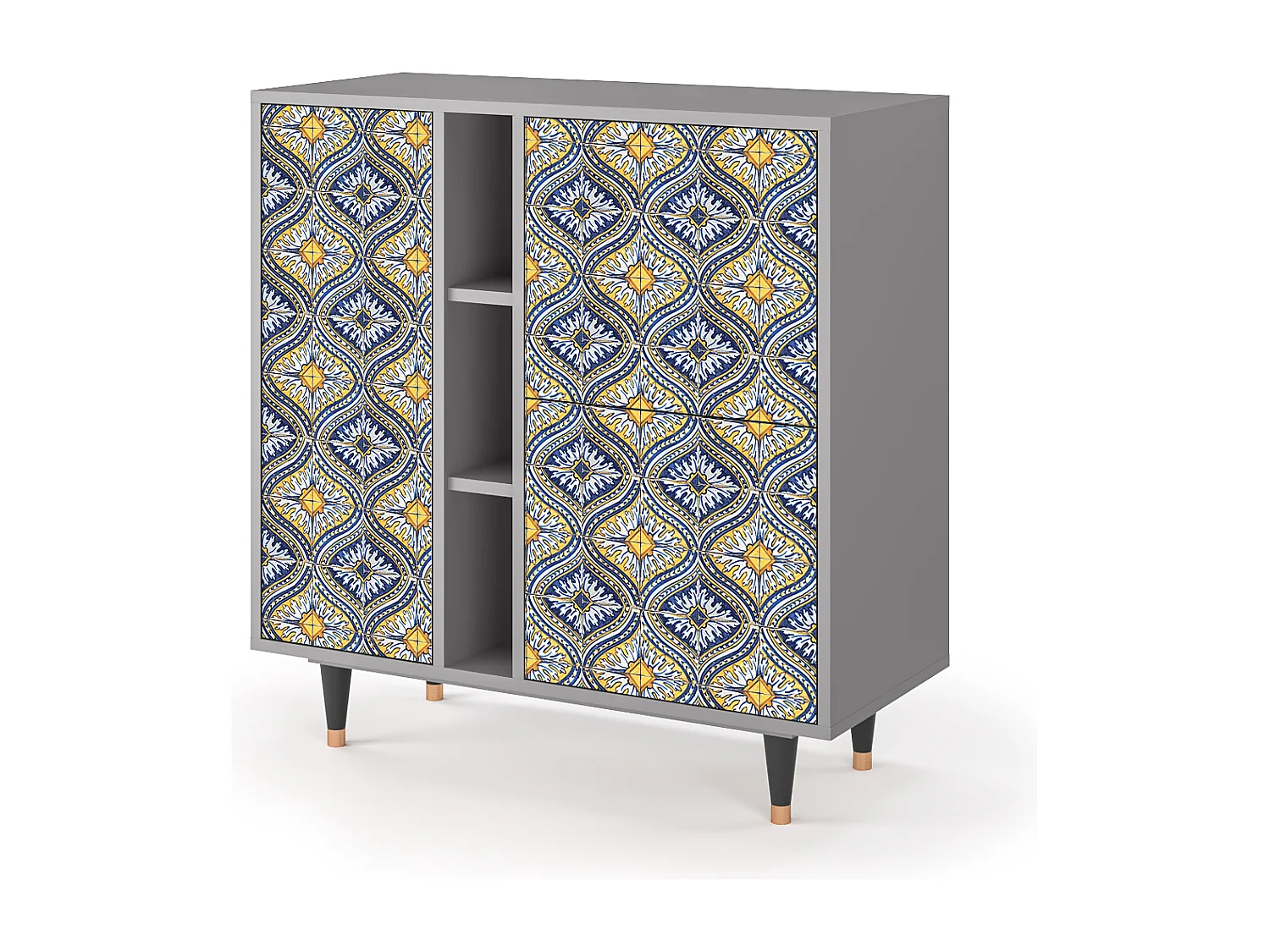 Aparador - 94х96х41 cm - BS5 - Illusory Pattern, Cinza