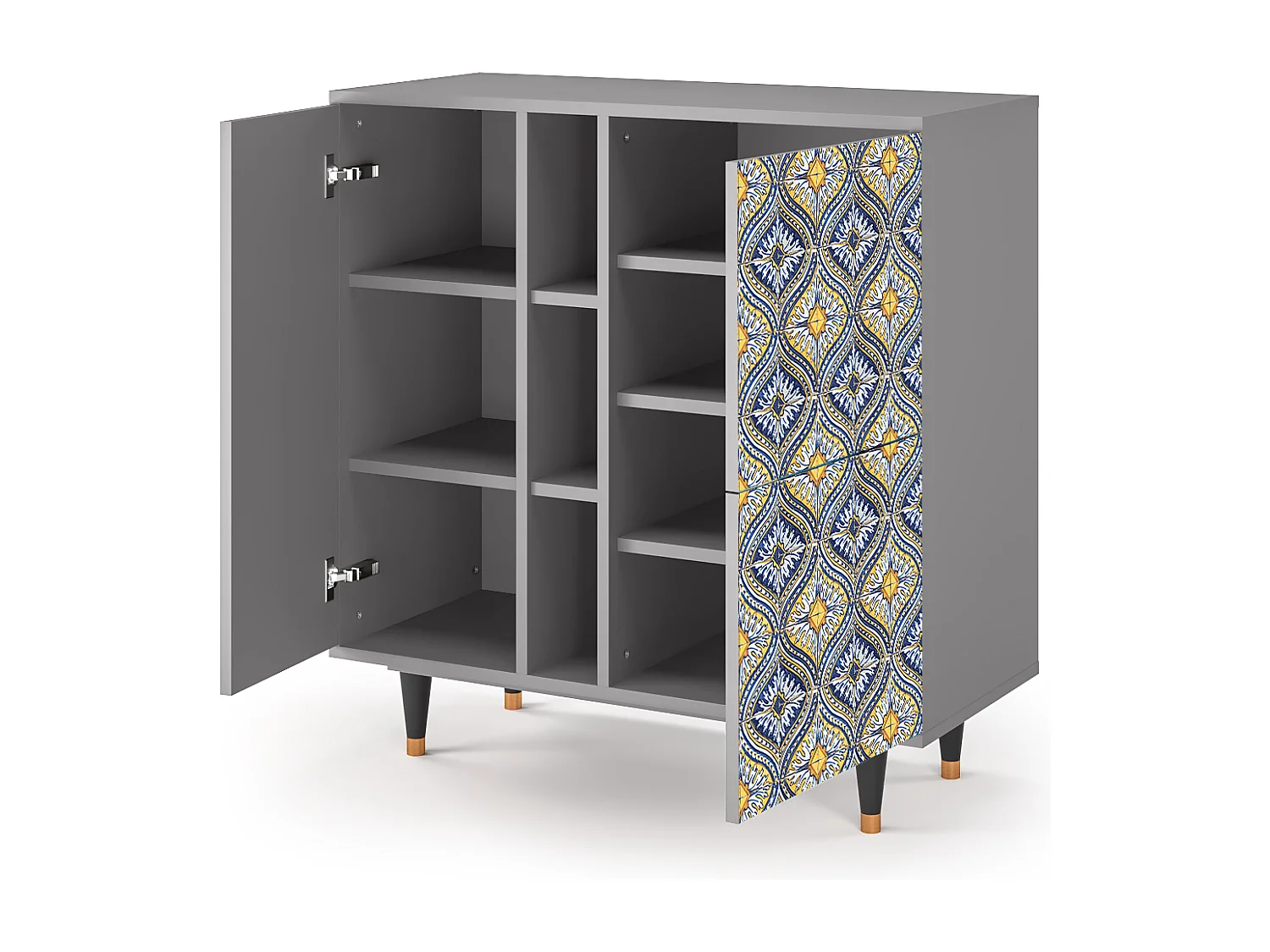 Aparador - 94х96х41 cm - BS5 - Illusory Pattern, Cinza