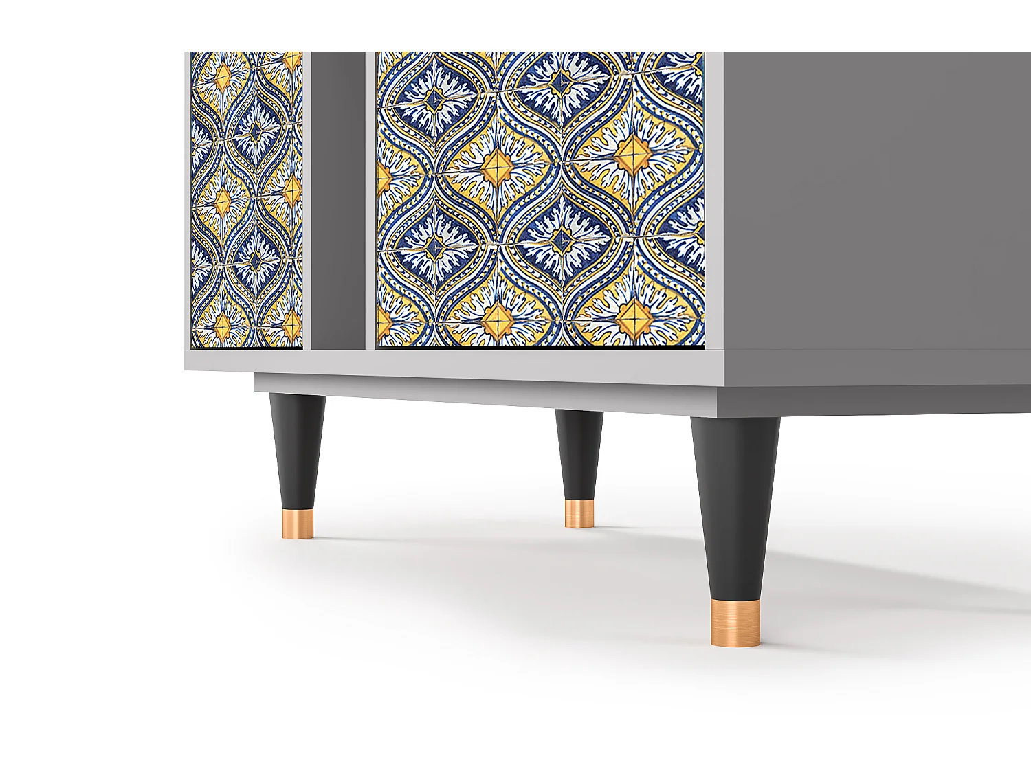 Kredens - 94х96х41 cm - BS5 - Illusory Pattern, Szary