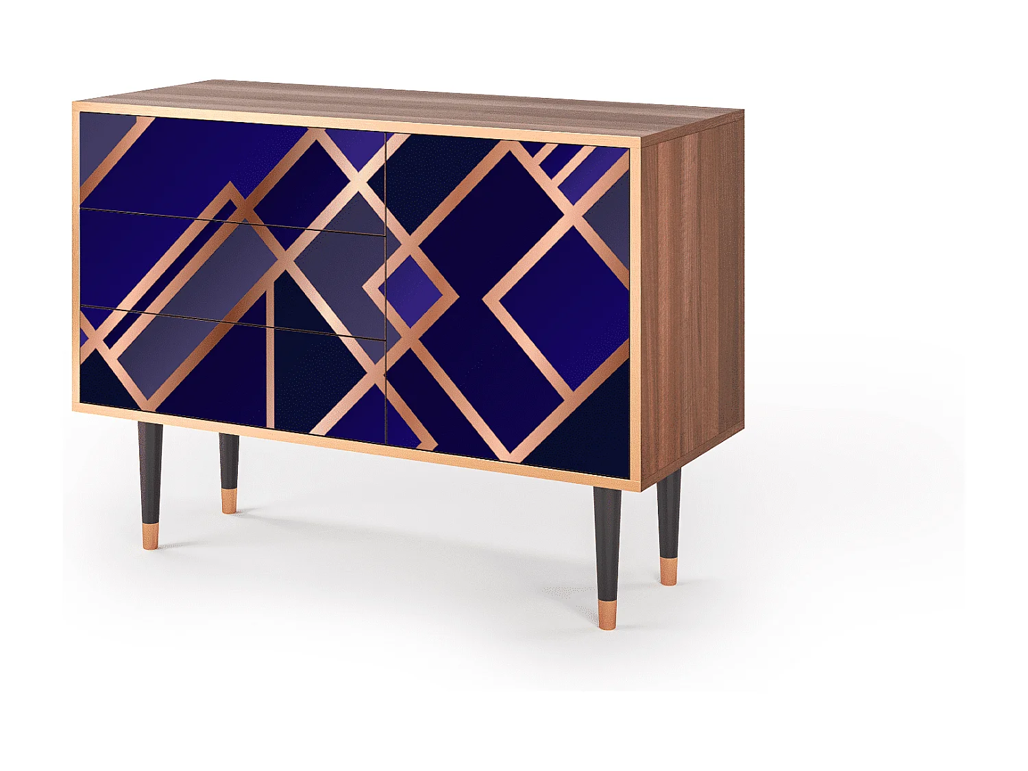 Aparador - 115х84х41 cm - S3 - Aquamarine Getsby, Nogal