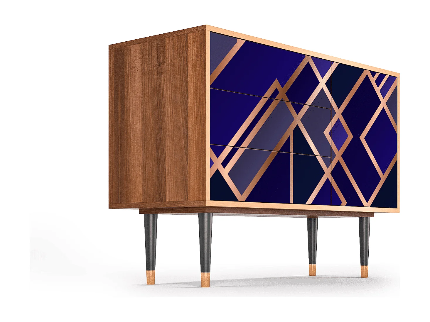 Aparador - 115х84х41 cm - S3 - Aquamarine Getsby, Nogal