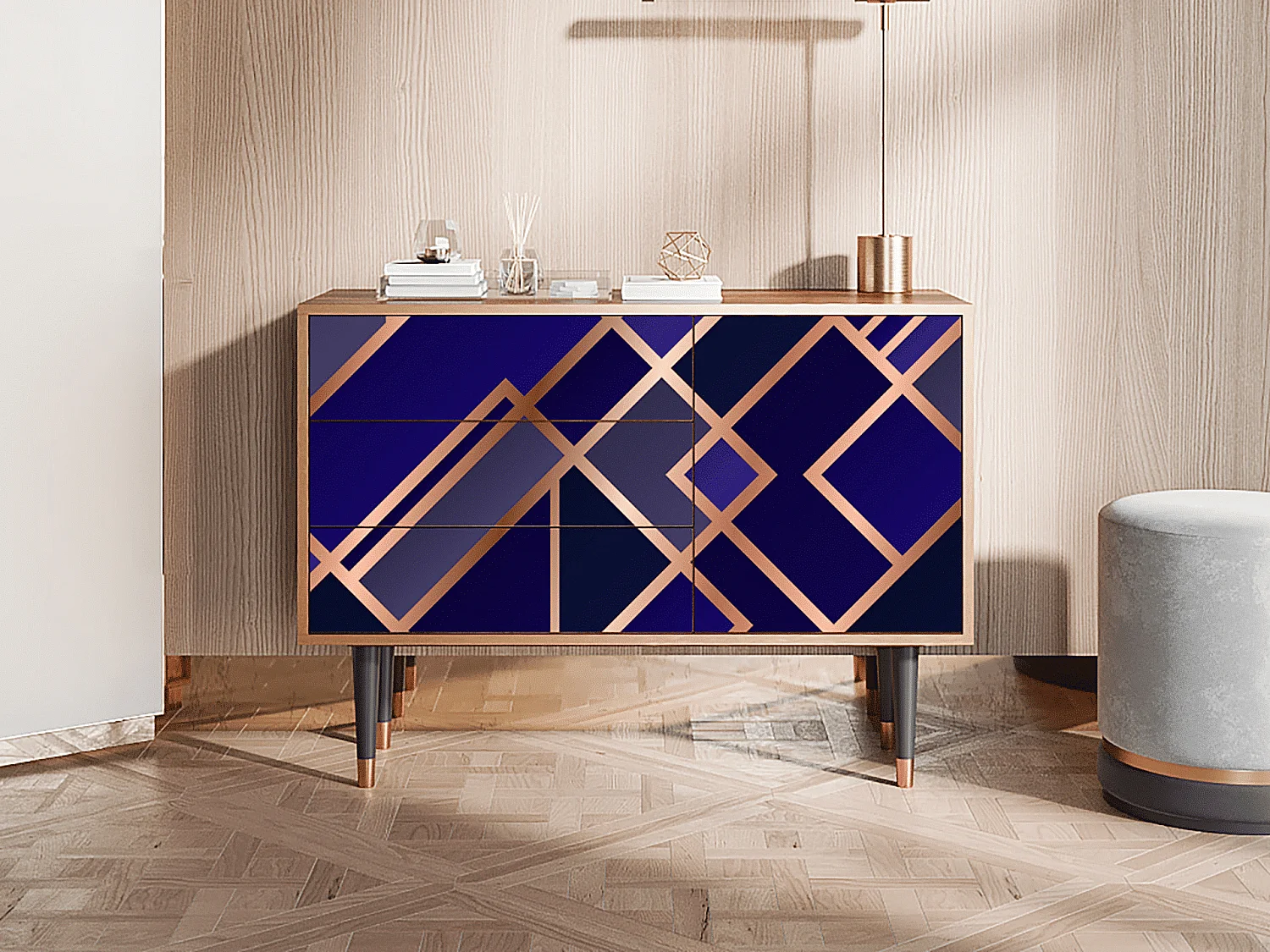 Buffet - 115х84х41 cm - S3 - Aquamarine Getsby, Noyer