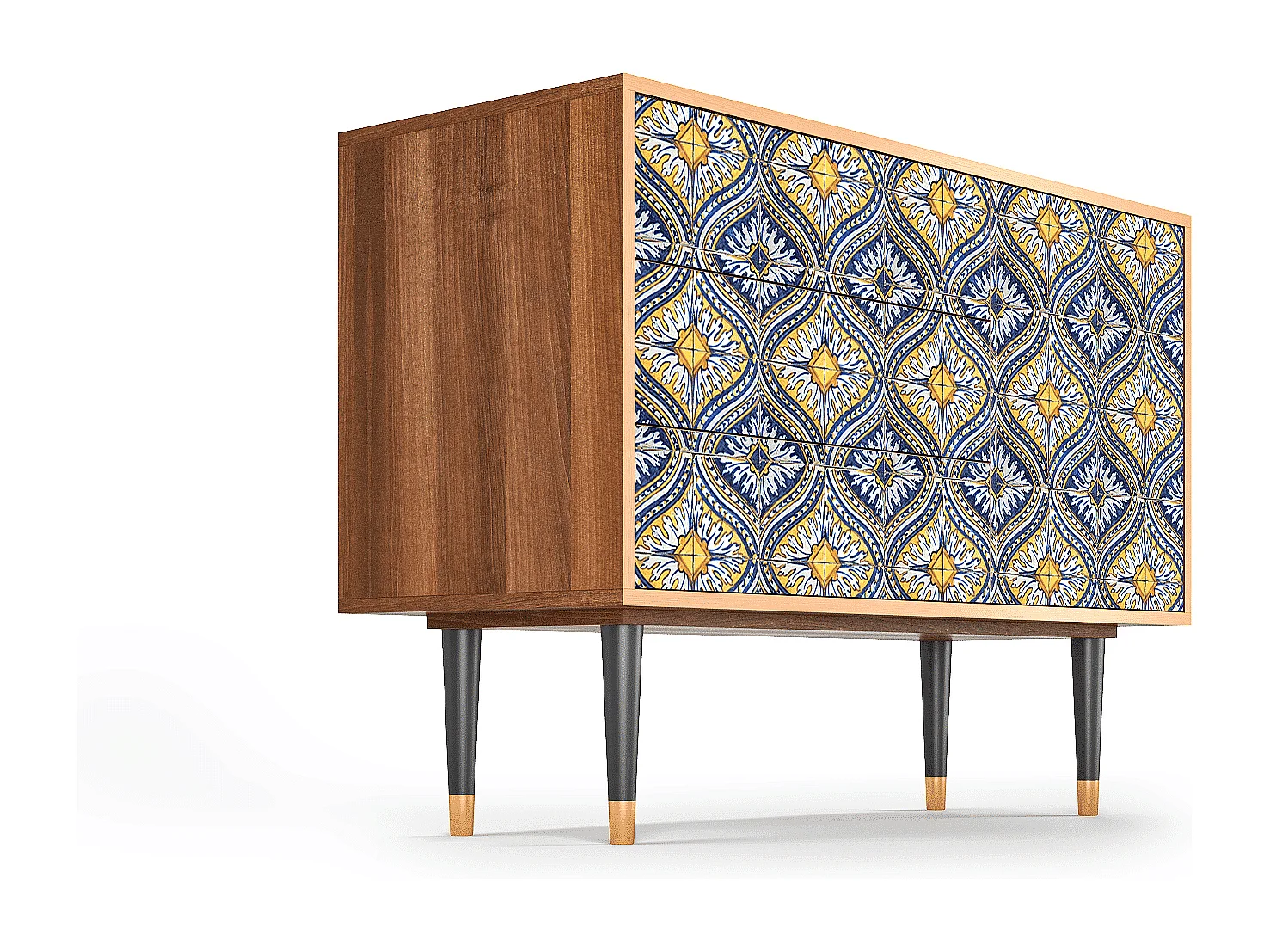 Kredens - 115х84х41 cm - S3 - Illusory Pattern, Orzech