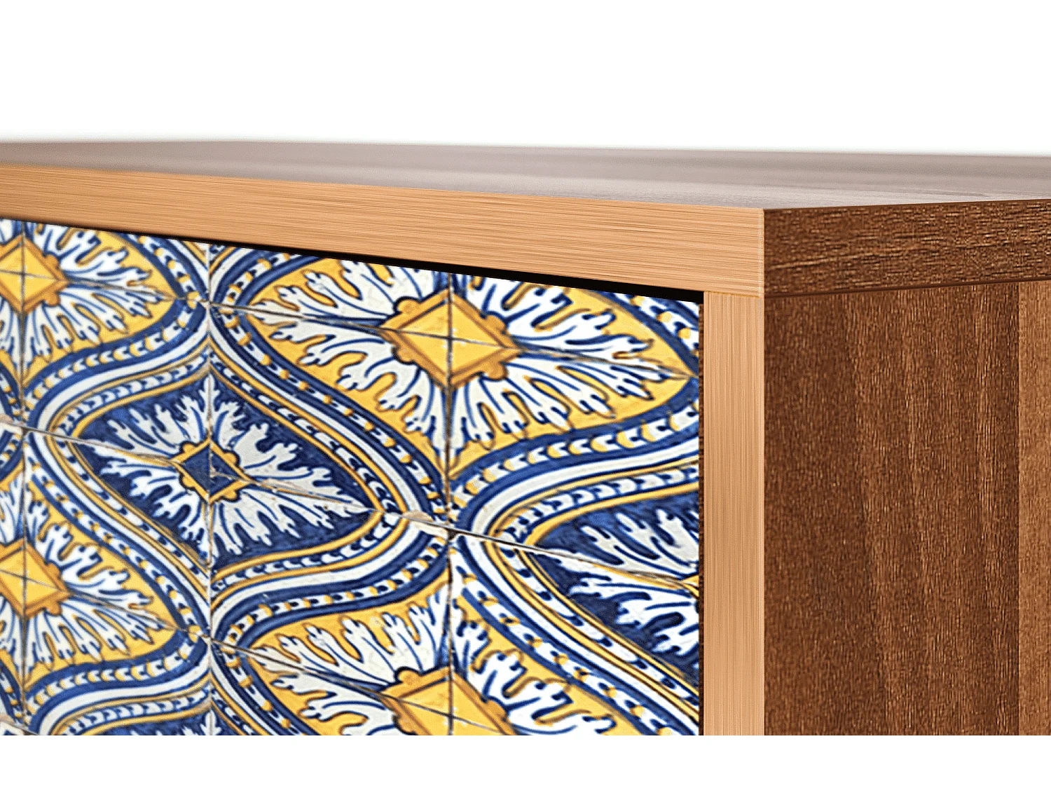 Kredens - 115х84х41 cm - S3 - Illusory Pattern, Orzech