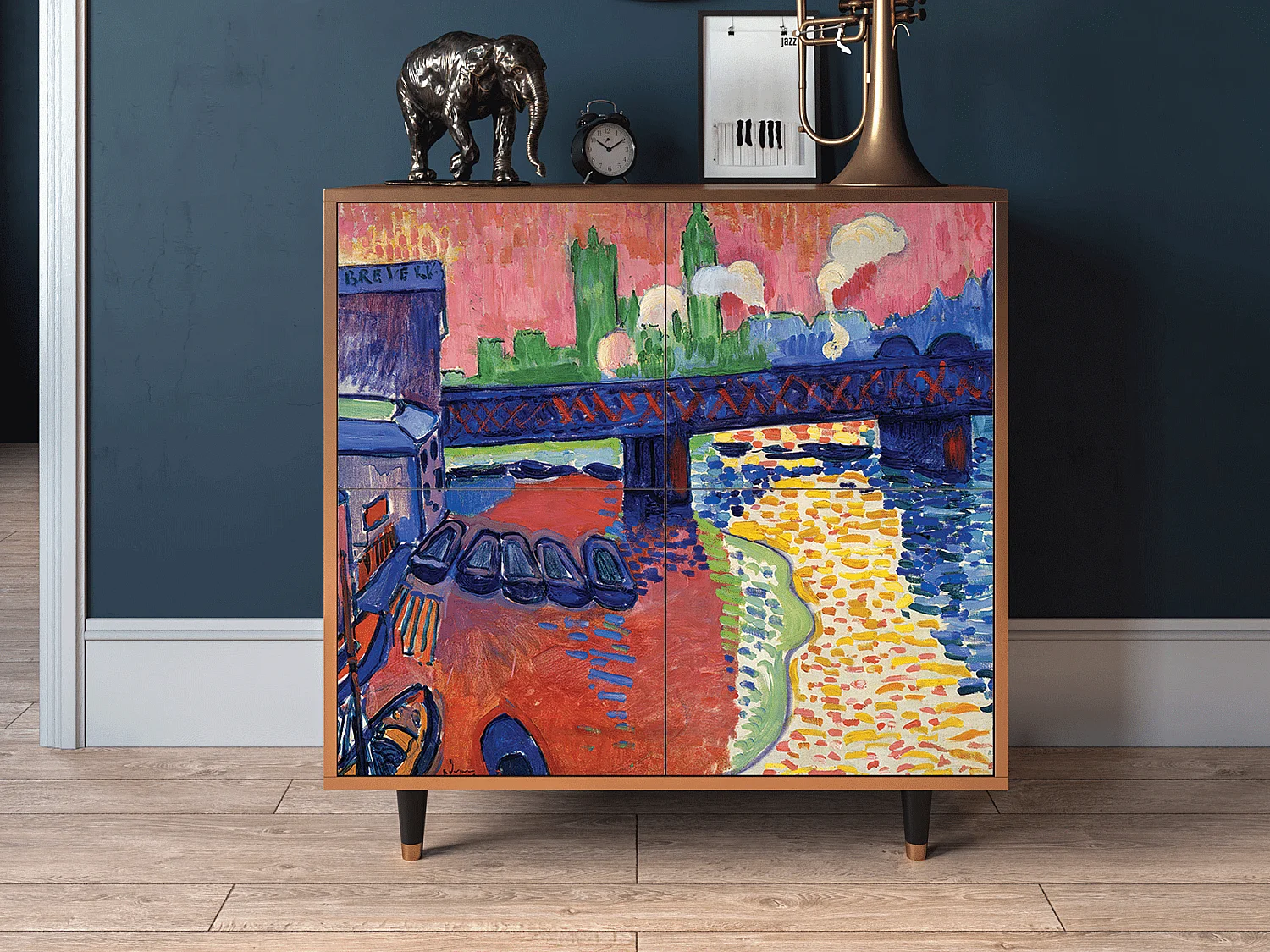 Sideboard - 94x96x48 cm - BS3 - Charing Cross Bridge, Walnuss