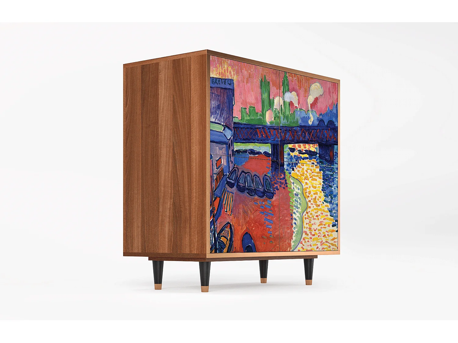 Sideboard - 94x96x48 cm - BS3 - Charing Cross Bridge, Walnuss