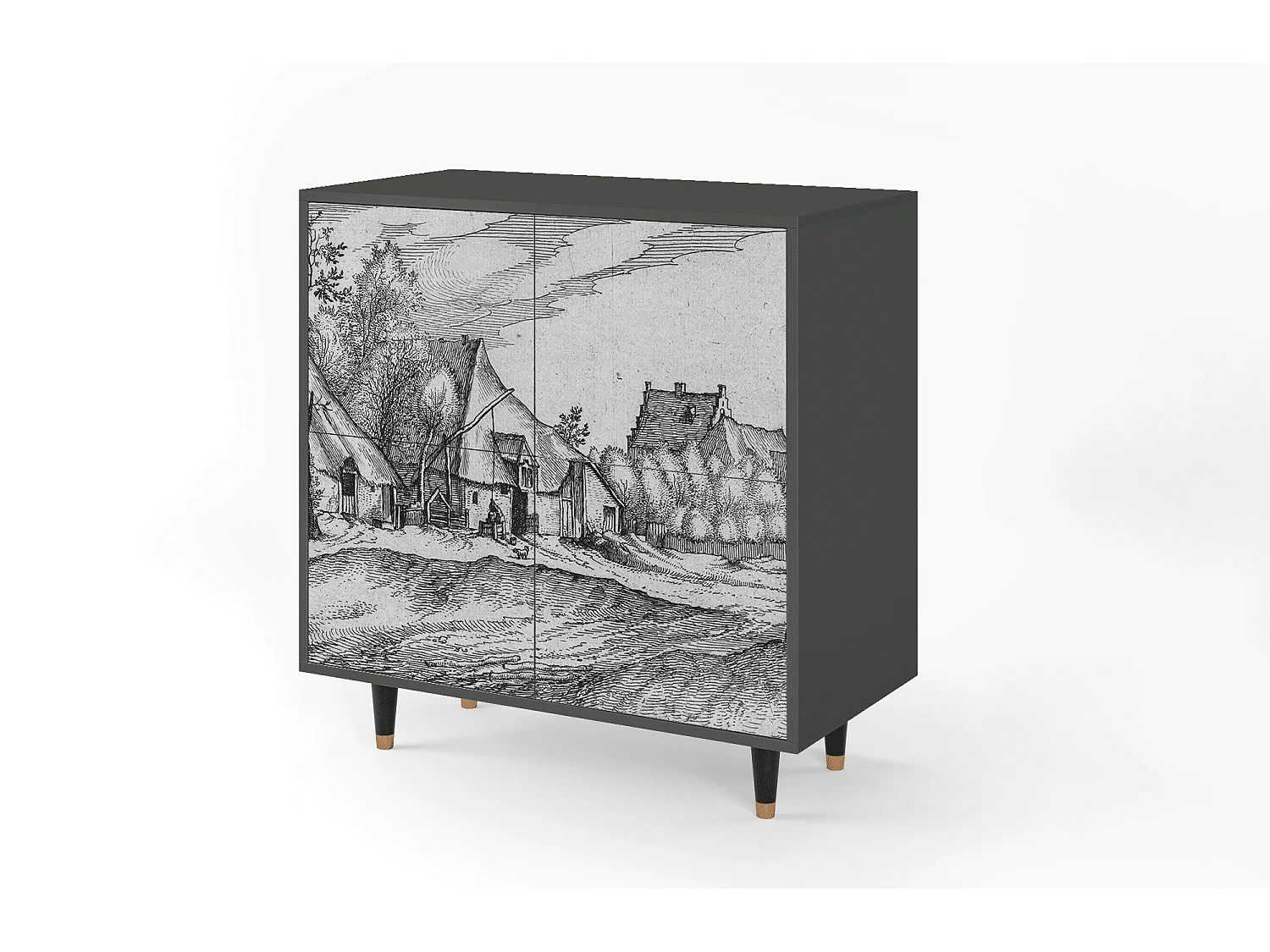 Buffet - 94x96x48 cm - BS3 - Farms in a Village, Anthracite