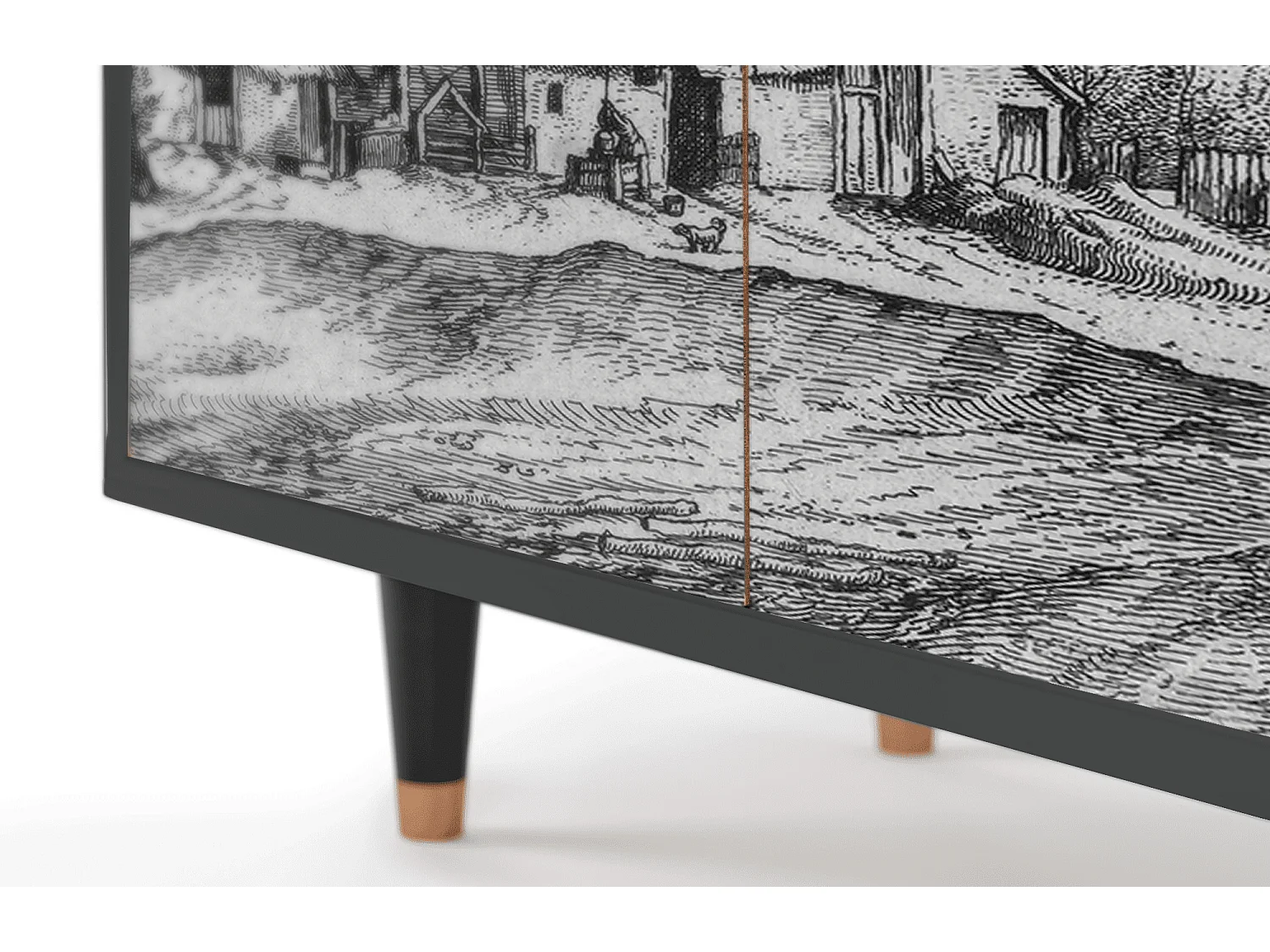 Buffet - 94x96x48 cm - BS3 - Farms in a Village, Anthracite