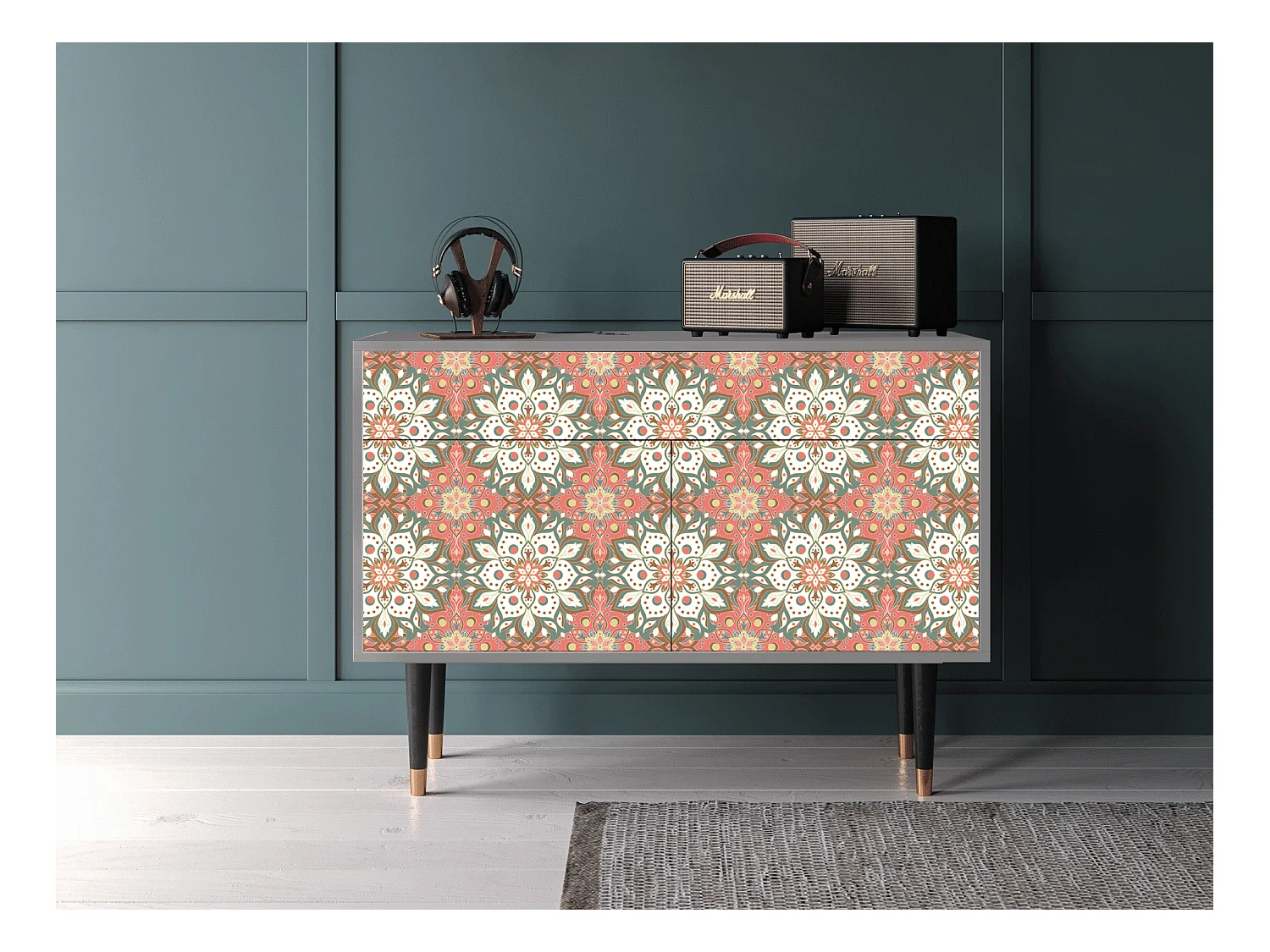 Sideboard - 115x85x48 cm - BS4 - Peach Grove, Grau