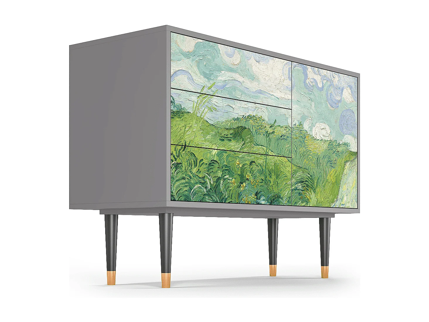 Dressoir - 115х84х41 cm - S3 - Green Wheat Fields, Grijs