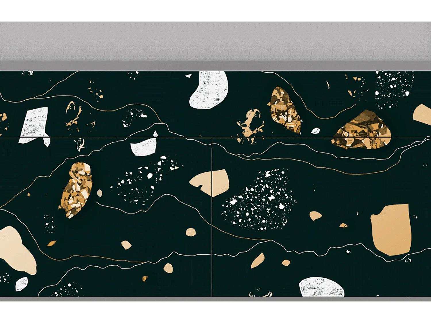 Kredens - 115x85x48 cm - BS4 - Space Rocks, Szary