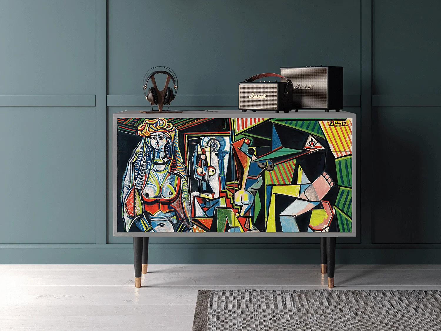 Dressoir - 115x85x48 cm - BS4 - Women of Algiers, Grijs