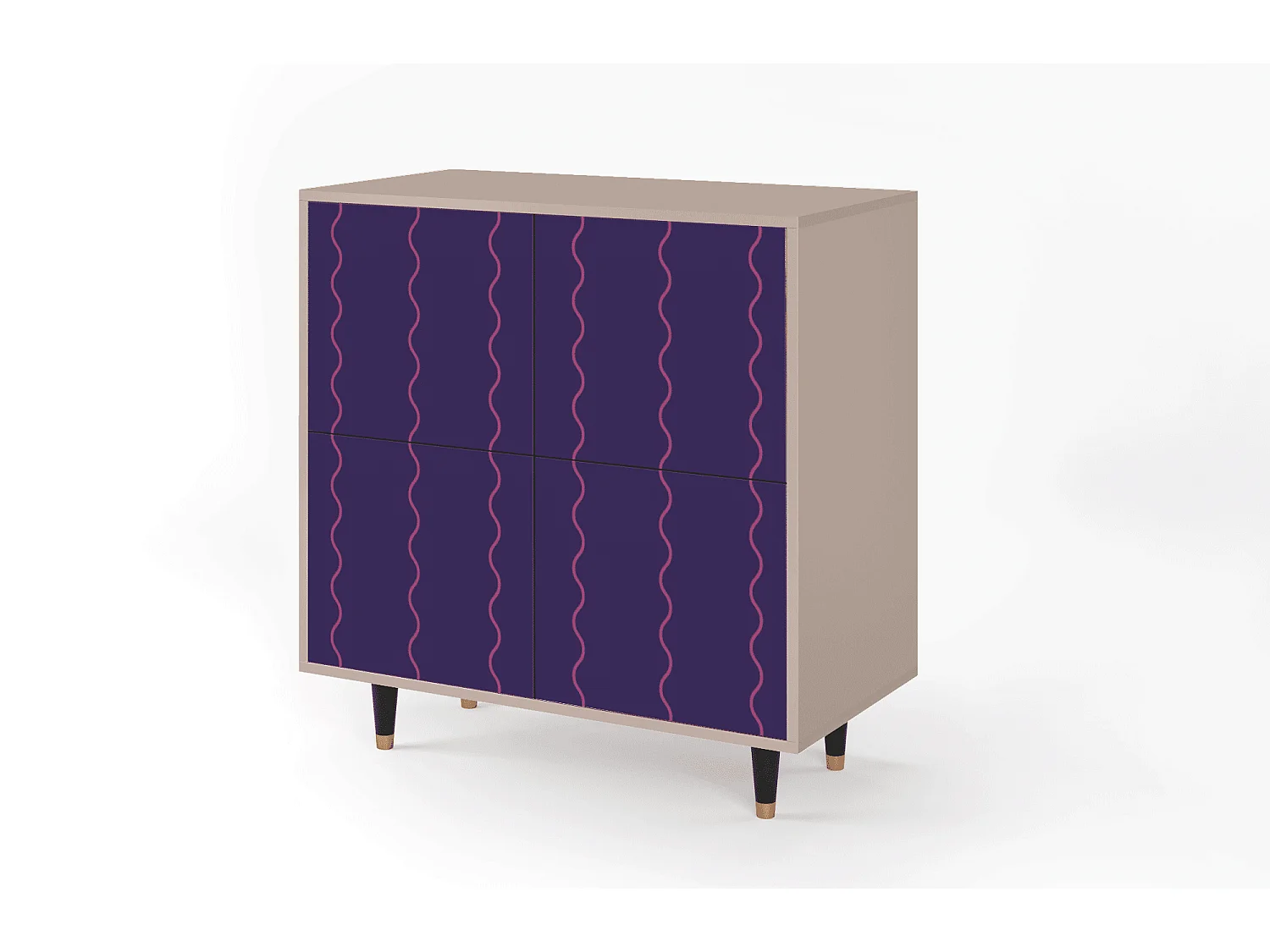 Aparador - 94x96x48 cm - BS3 - Grape Maccaroni, Latte
