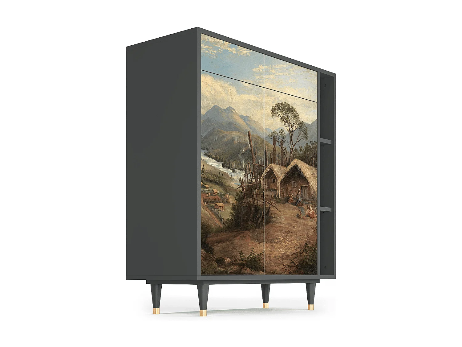 Dressoir - 96х110х41 cm - BS6 - View Across the Plains , Antraciet