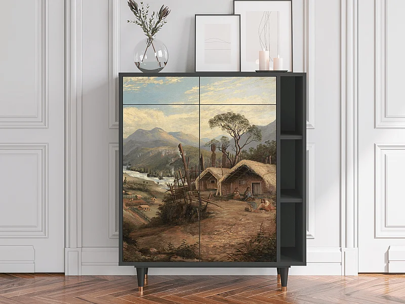 Dressoir - 96х110х41 cm - BS6 - View Across the Plains , Antraciet