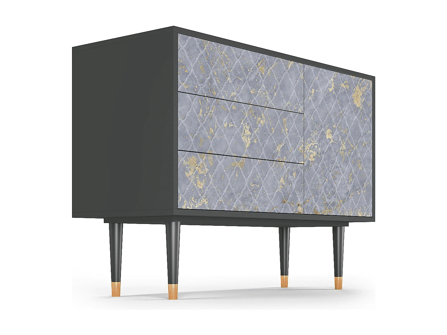 Sideboard - 115х84х41 cm - S3 - Golden Smoke, Anthrazit