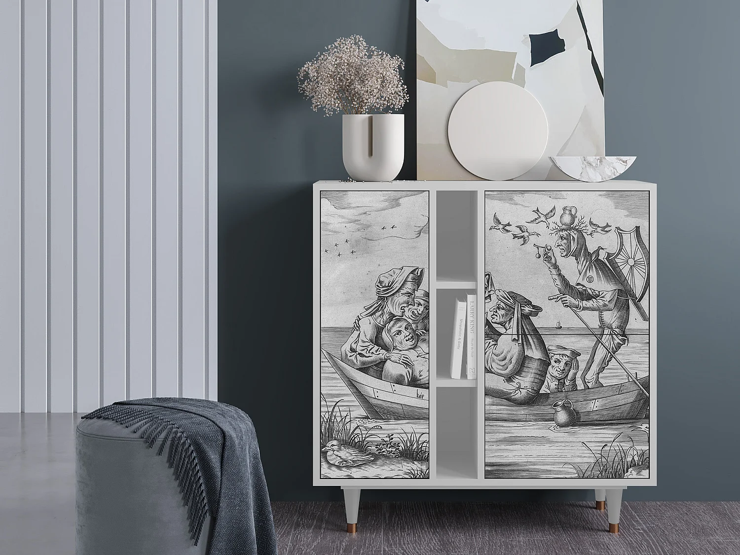 Kredens - 94х96х41 cm - BS5 - Blau Schuyte, Biały