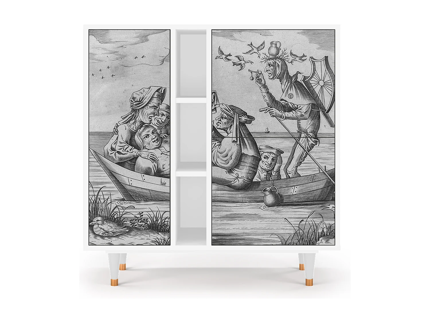 Kredens - 94х96х41 cm - BS5 - Blau Schuyte, Biały