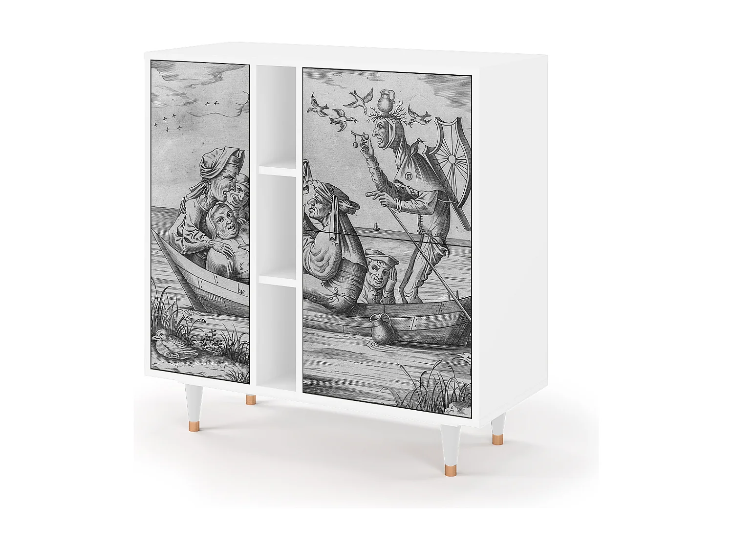 Kredens - 94х96х41 cm - BS5 - Blau Schuyte, Biały