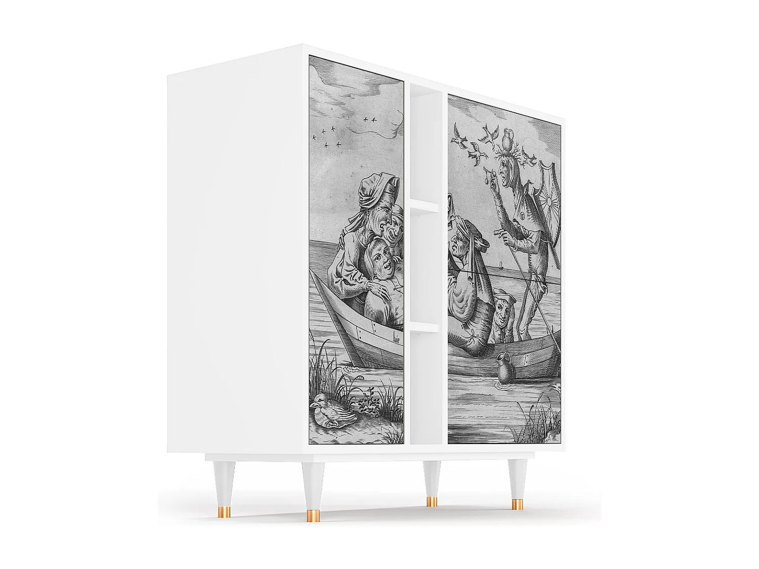 Buffet - 94х96х41 cm - BS5 - Blau Schuyte, Blanc