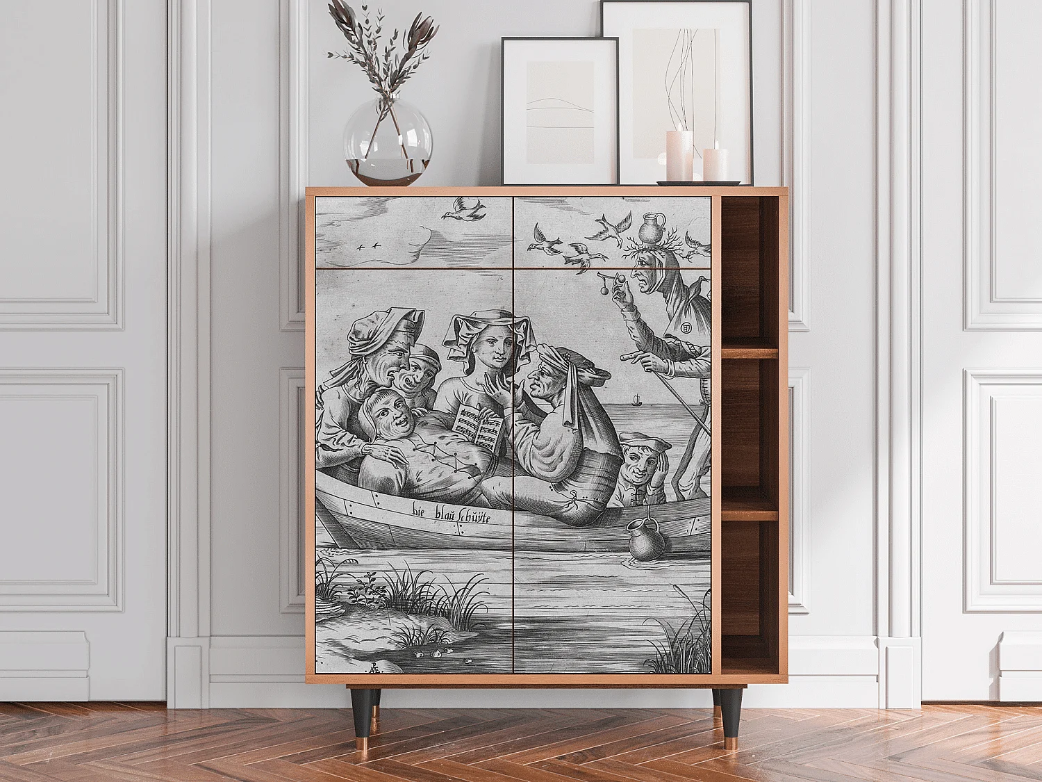 Buffet - 96х110х41 cm - BS6 - Blau Schuyte, Noyer