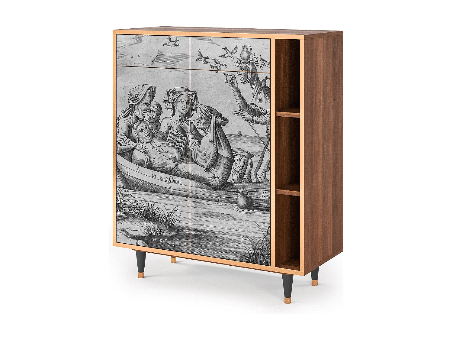 Buffet - 96х110х41 cm - BS6 - Blau Schuyte, Noyer