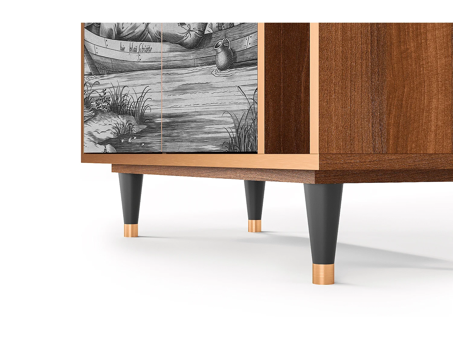 Buffet - 96х110х41 cm - BS6 - Blau Schuyte, Noyer