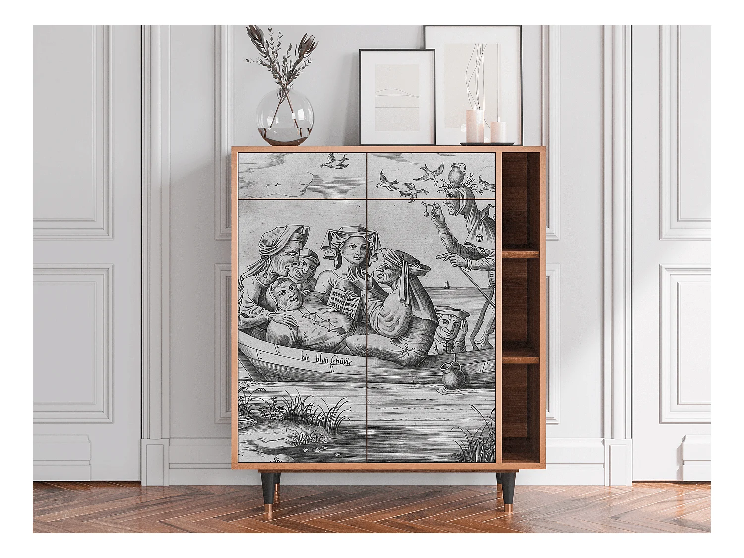 Credenza - 96х110х41 cm - BS6 - Blau Schuyte, Noce