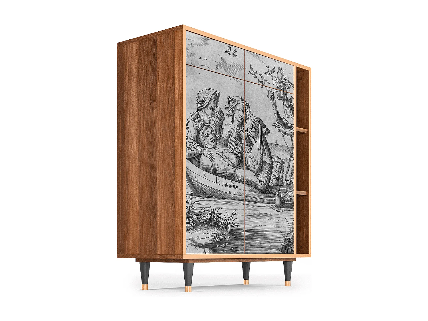 Credenza - 96х110х41 cm - BS6 - Blau Schuyte, Noce