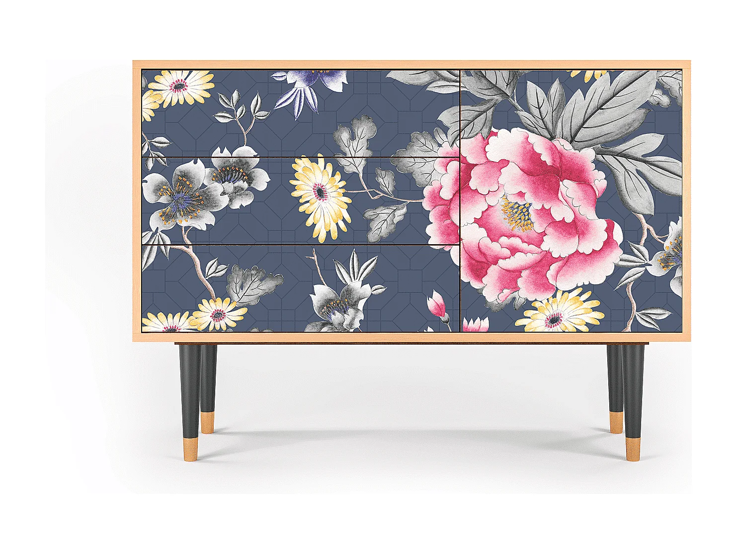 Buffet - 115х84х41 cm - S3 - Dark Flower Bed, Noyer