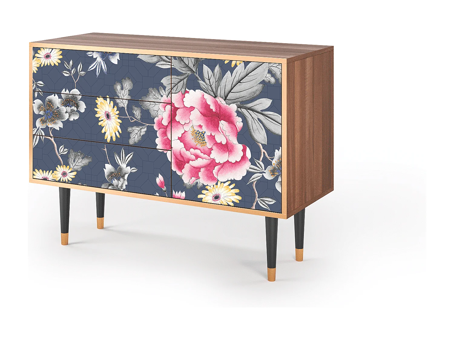 Buffet - 115х84х41 cm - S3 - Dark Flower Bed, Noyer