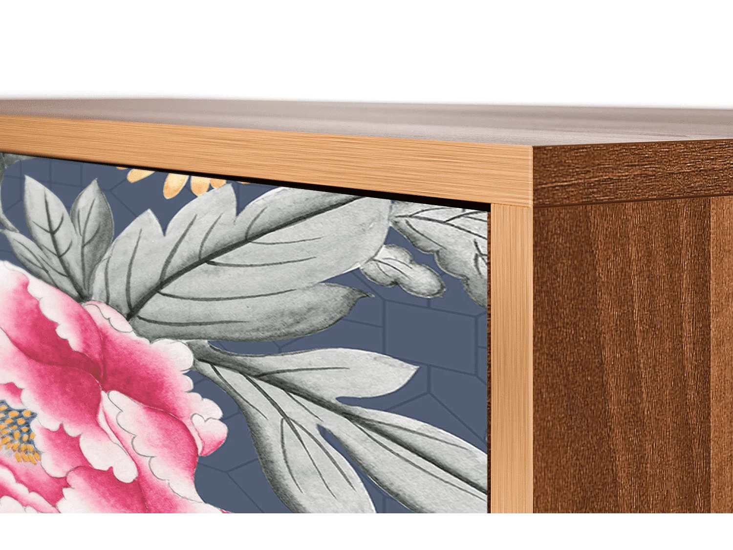 Kredens - 115х84х41 cm - S3 - Dark Flower Bed, Orzech