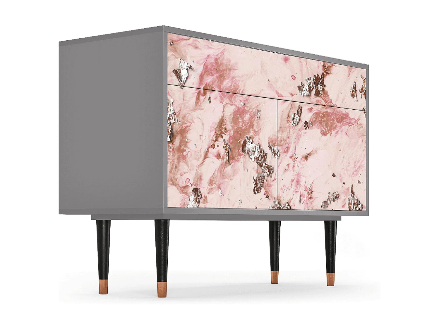 Kredens - 115x85x48 cm - BS4 - Cotton Candy, Szary