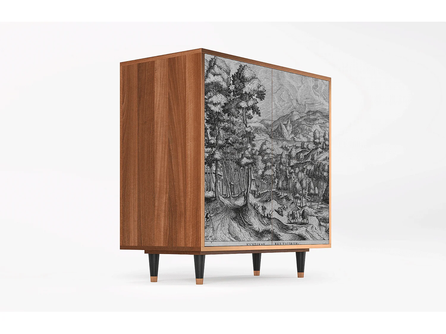 Credenza - 94x96x48 cm - BS3 - Rusticorum, Noce