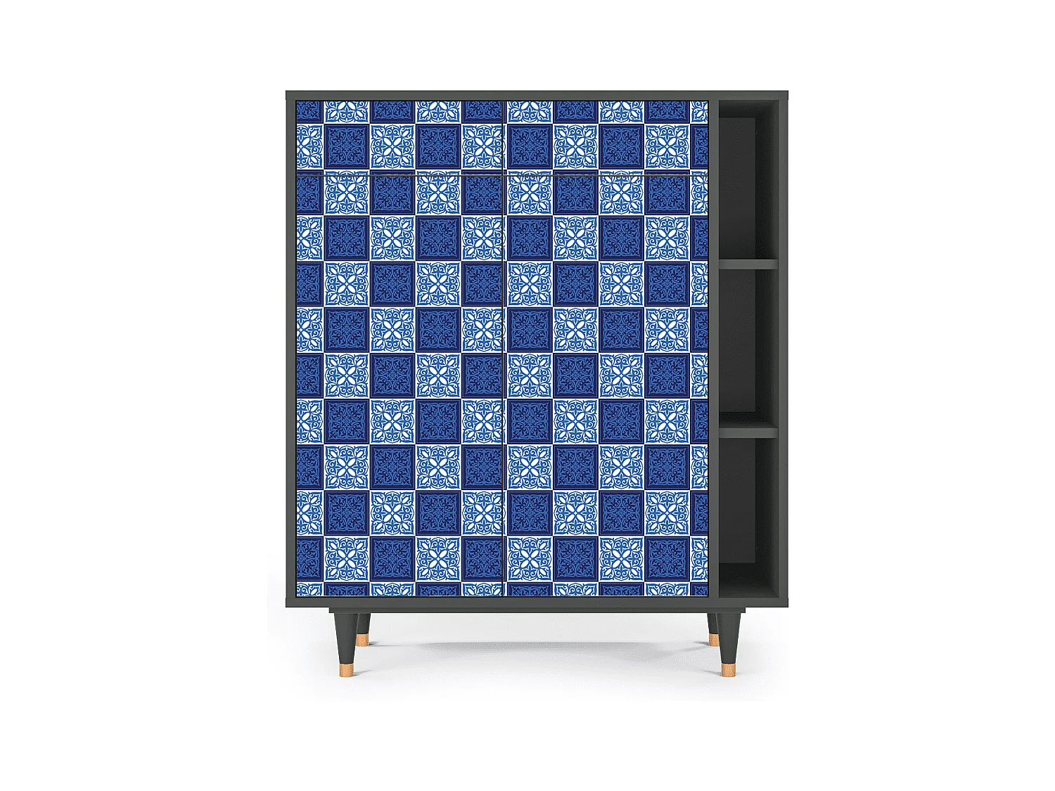 Kredens - 96х110х41 cm - BS6 - Light Path, Antracyt