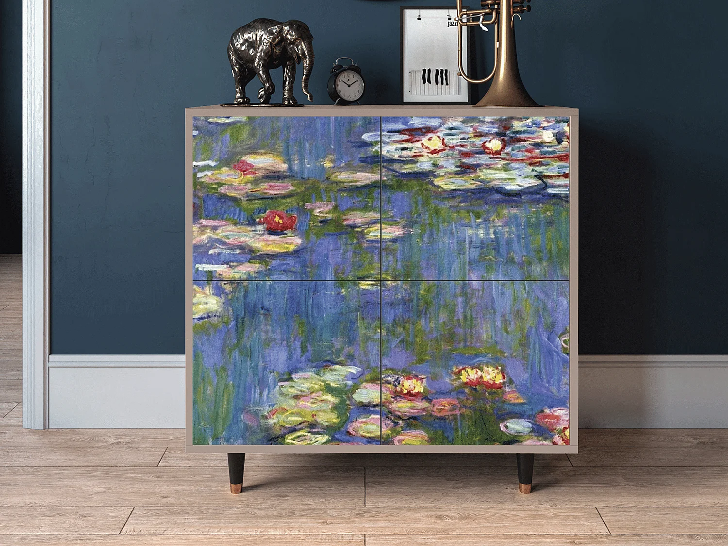 Aparador - 94x96x48 cm - BS3 - The water lily pond  , Latte