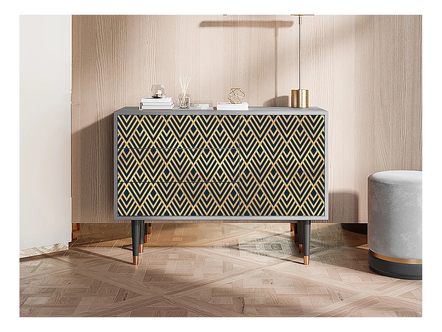Buffet - 115х84х41 cm - S3 - Egypt Triangles, Gris