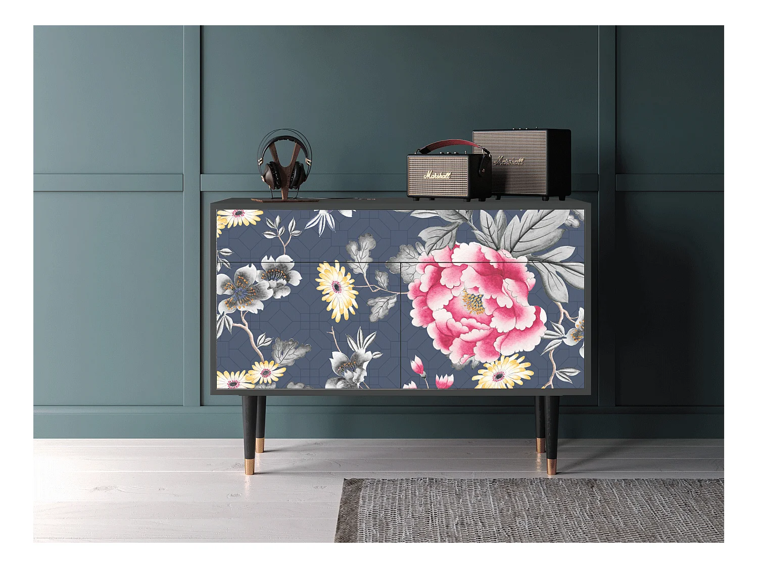 Buffet - 115x85x48 cm - BS4 - Dark Flower Bed, Anthracite