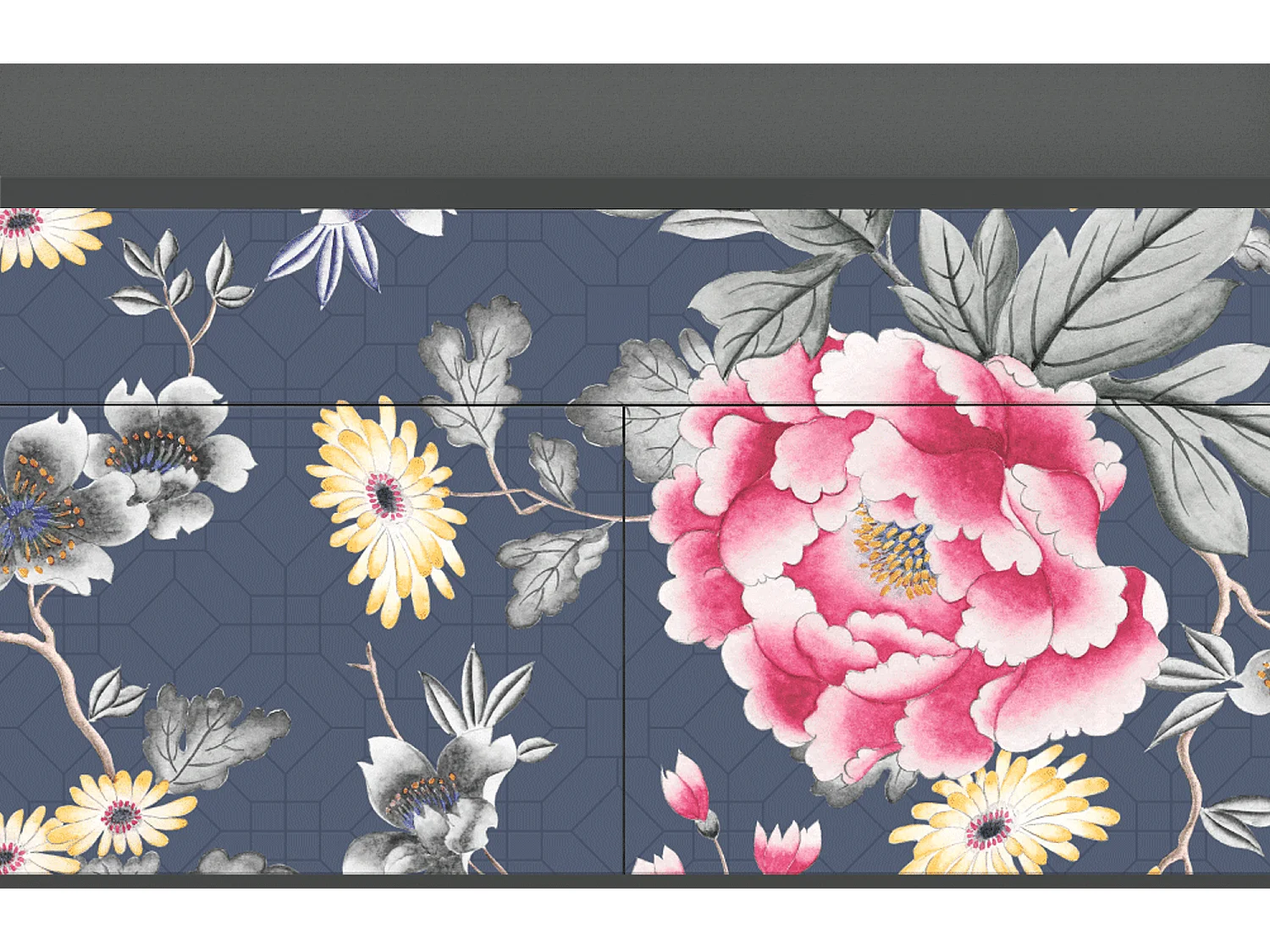 Kredens - 115x85x48 cm - BS4 - Dark Flower Bed, Antracyt