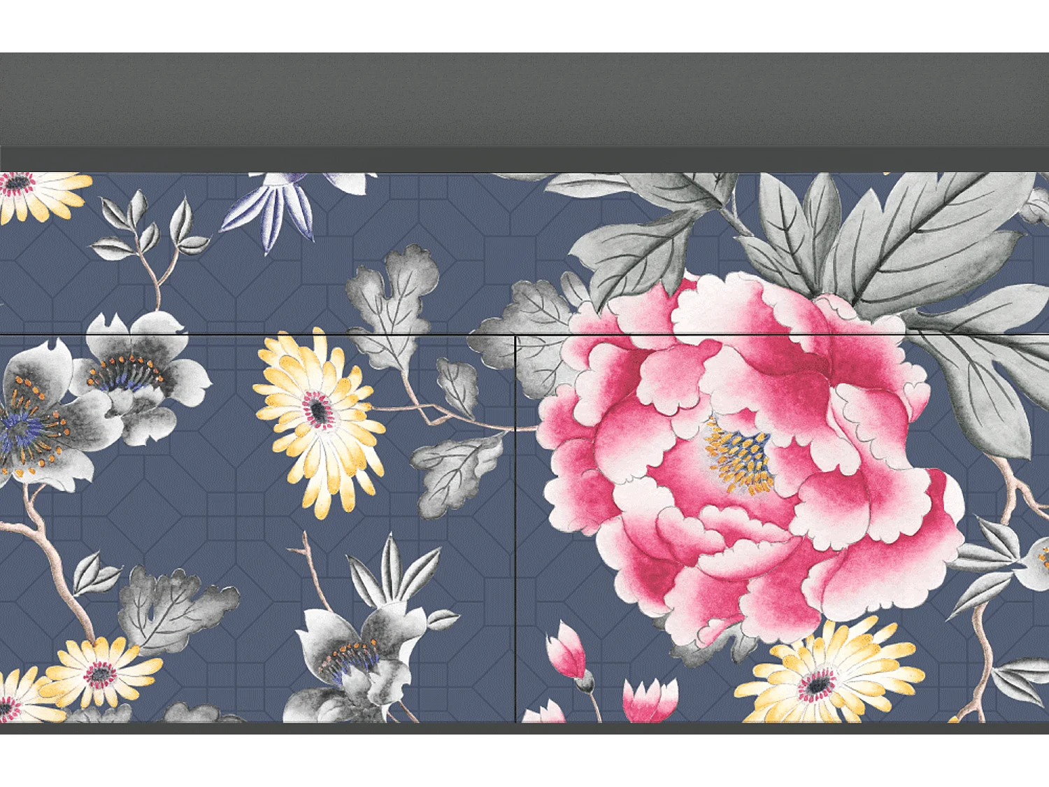 Kredens - 115x85x48 cm - BS4 - Dark Flower Bed, Antracyt