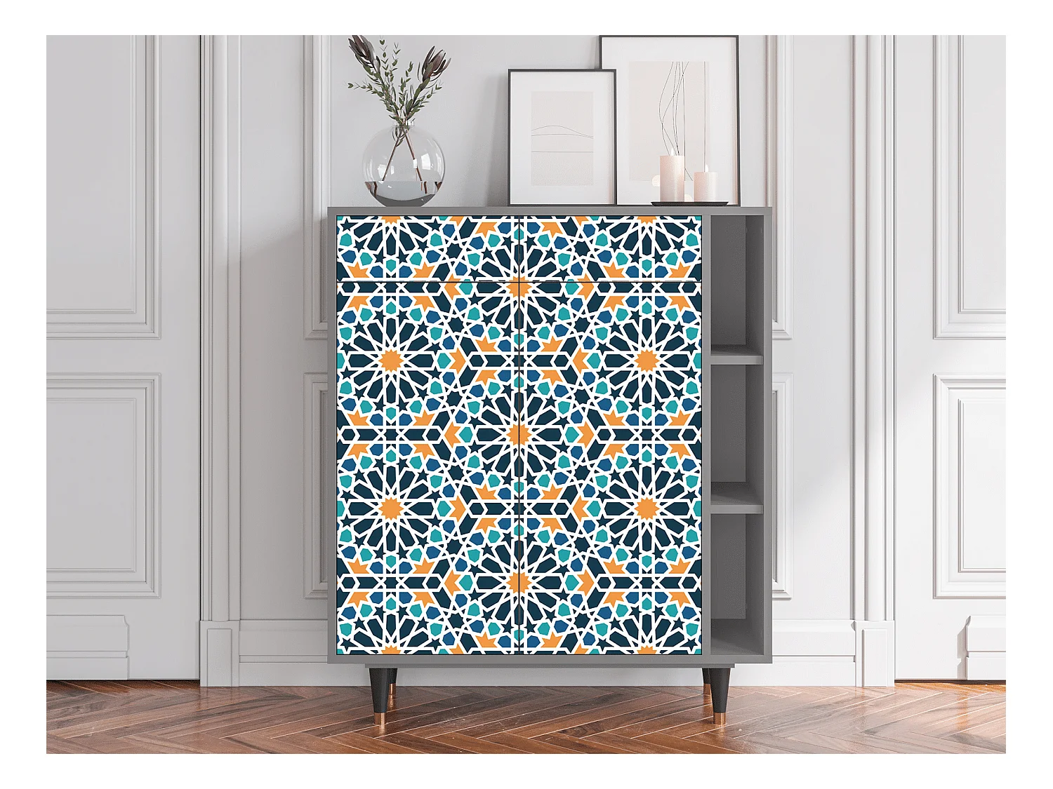 Buffet - 96х110х41 cm - BS6 - Kaleidoscope, Gris