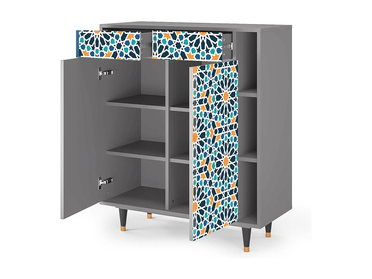 Credenza - 96х110х41 cm - BS6 - Kaleidoscope, Grigio