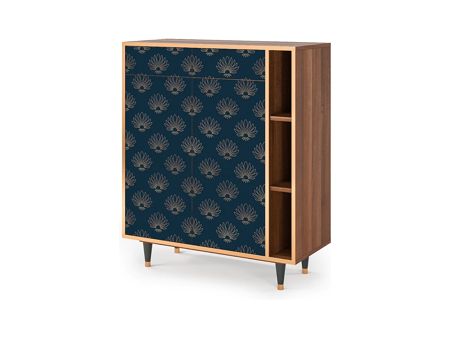 Sideboard - 96х110х41 cm - BS6 - Blue Lotus, Walnuss