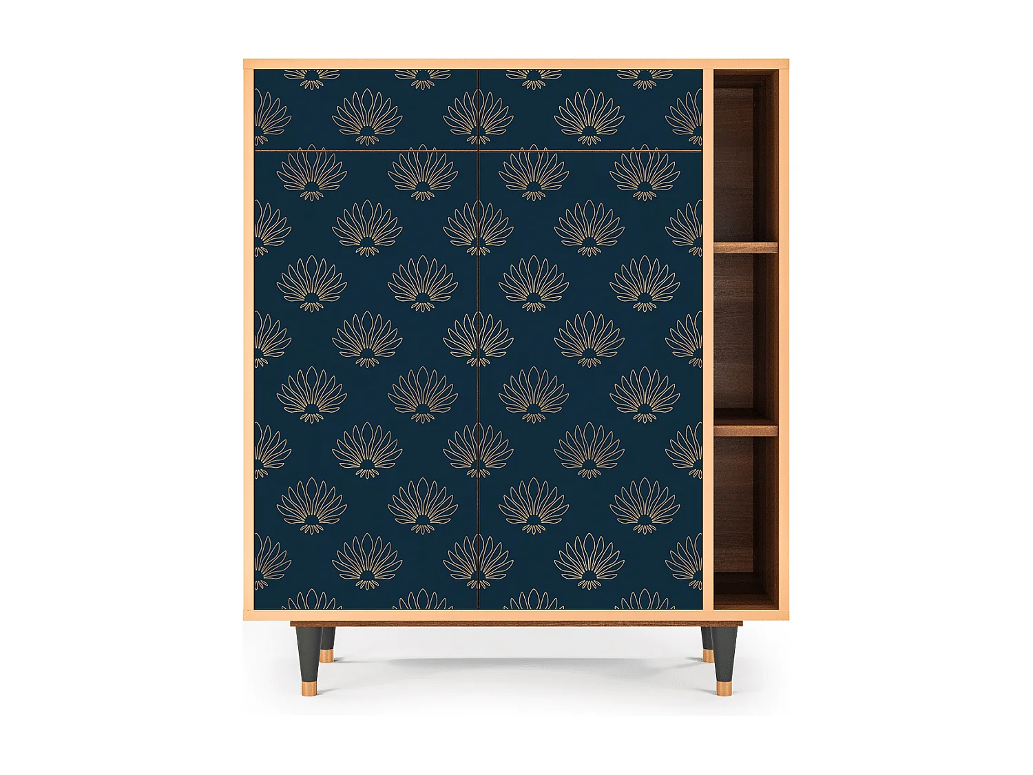 Credenza - 96х110х41 cm - BS6 - Blue Lotus, Noce