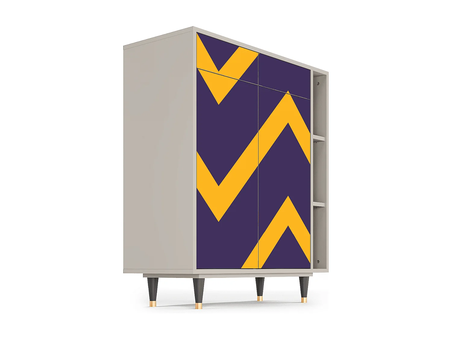 Kredens - 96х110х41 cm - BS6 - The Brightest Way, Piaskowy