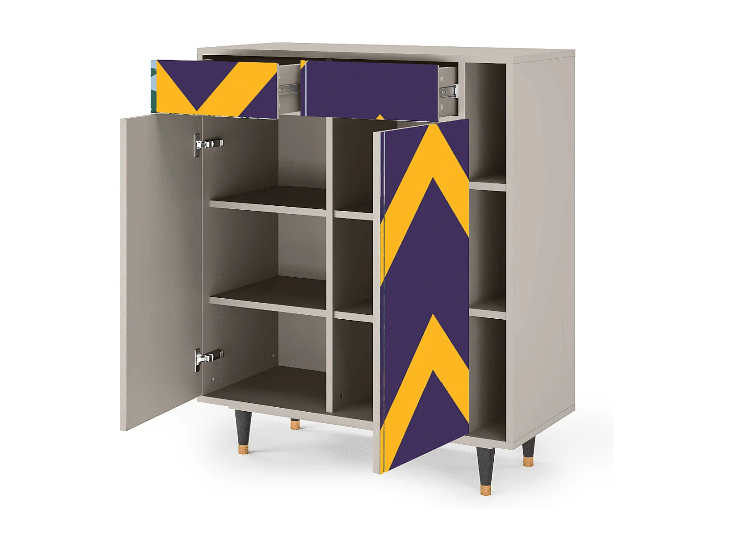 Kredens - 96х110х41 cm - BS6 - The Brightest Way, Piaskowy