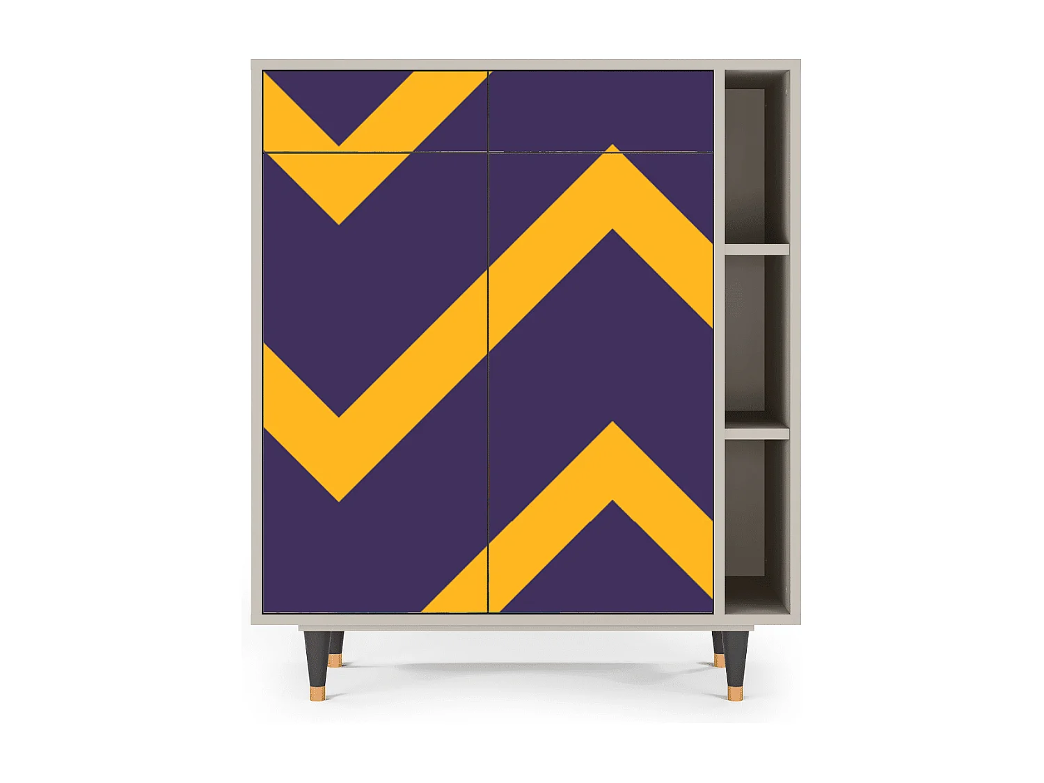 Kredens - 96х110х41 cm - BS6 - The Brightest Way, Piaskowy