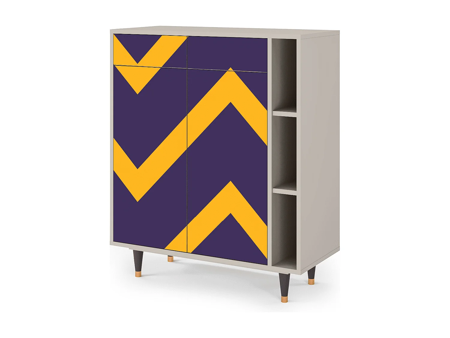 Kredens - 96х110х41 cm - BS6 - The Brightest Way, Piaskowy